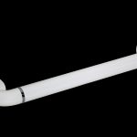 PURE Elegance ABS Plastic White Finish Stainless Steel Grab Bar
